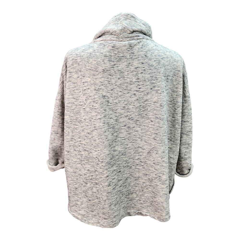 Pure Jill Sweatshirt MEDIUM Light Gray Cowl Neck Cotton Soft Touch Pockets - Picture 4 of 15